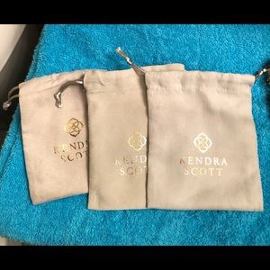3 soft Kendra Scott jewelry pouches